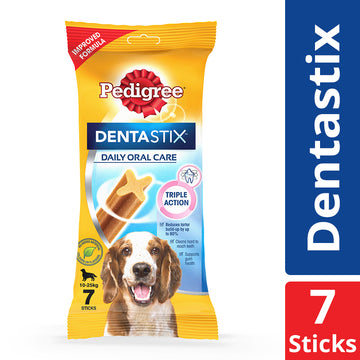 Pedigree DentaStix Daily Oral Care - Medium Dogs 10-25kg (7 Sticks)